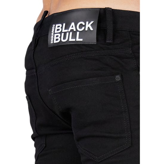 Dsquared2 Black Bull Badge Black Denim Pants - Image 3