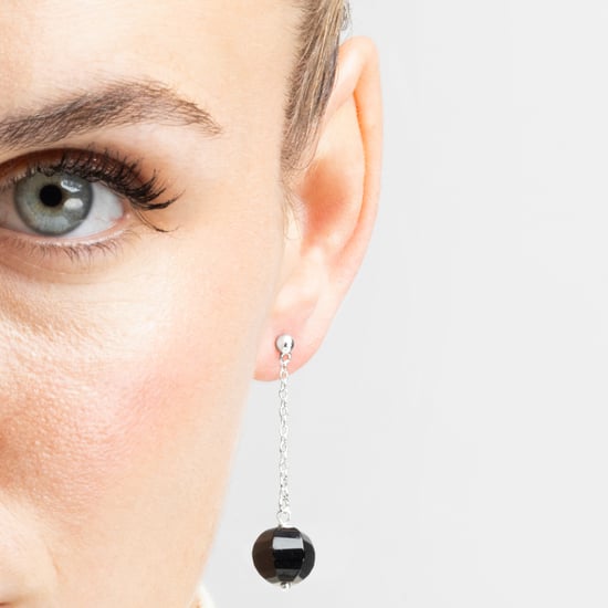 Luxenter kiarik earrings made of 925 sterling silver and onyx rhodium plated finish - Image 3