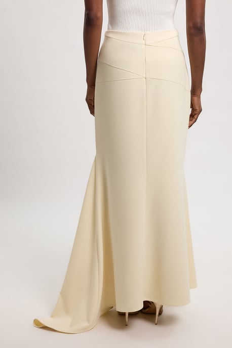 Compact Strech Waterfall Maxi Skirt - Image 3