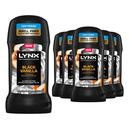 Lynx Deodorant Stick Black Vanilla with 72Hrs Freshness 50ml, 12 Pack - Image 1