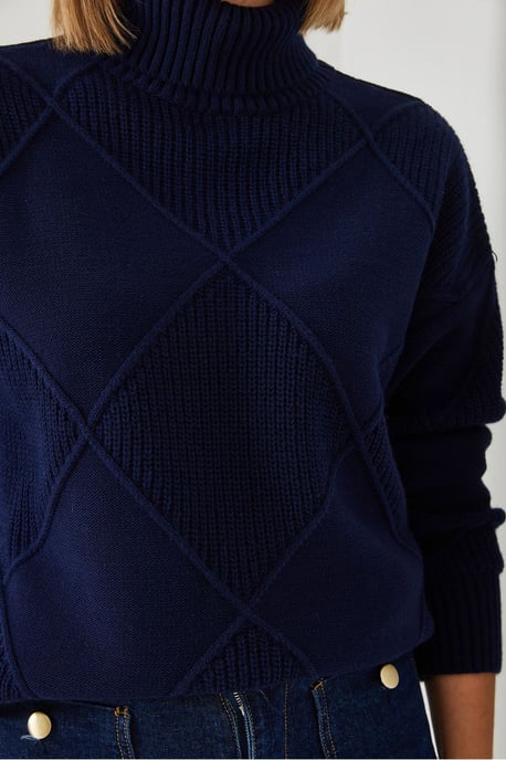 Textured Turtleneck Sweater - Image 2