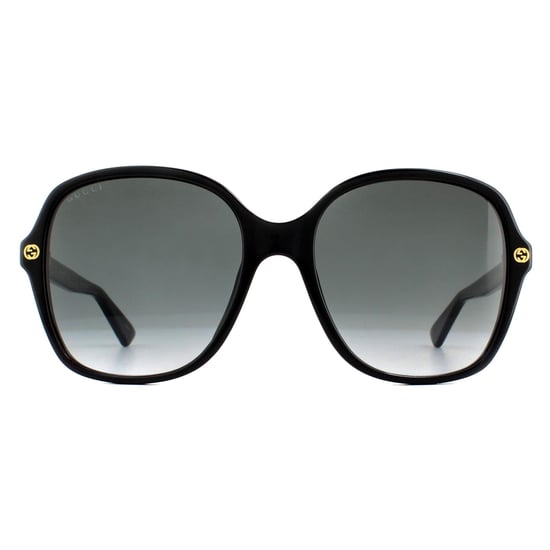 Gucci Square Womens Black Grey Gradient Sunglasses - Image 1