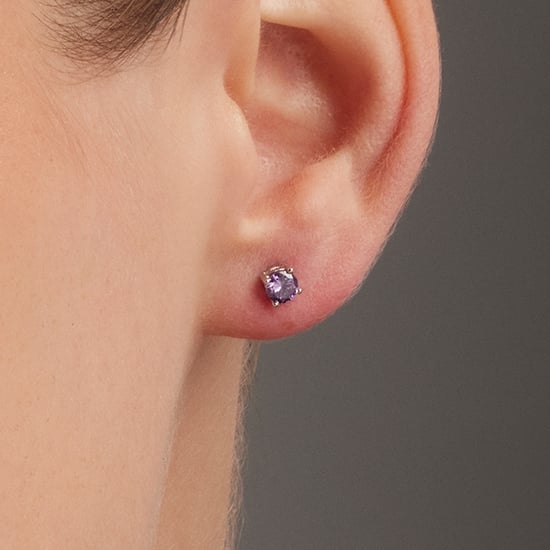 Luxenter otieno örhängen tillverkade av 925 sterling silver och 18K guldpläterad ametist zirkonia - Image 3