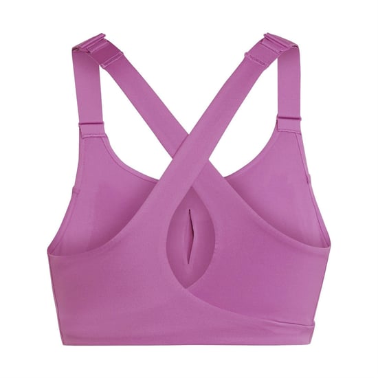 Women's adidas Scoop Neck Compression Fit Bra in Sepuli/Black - Image 2