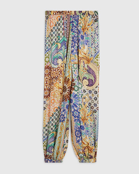 River Island Womens Trousers Blue Tile Print Hareem - Image 6