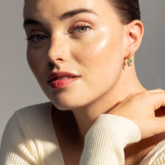 Luxenter Star earrings with shiny zirconia, finished in 18 carat yellow gold - Image 4