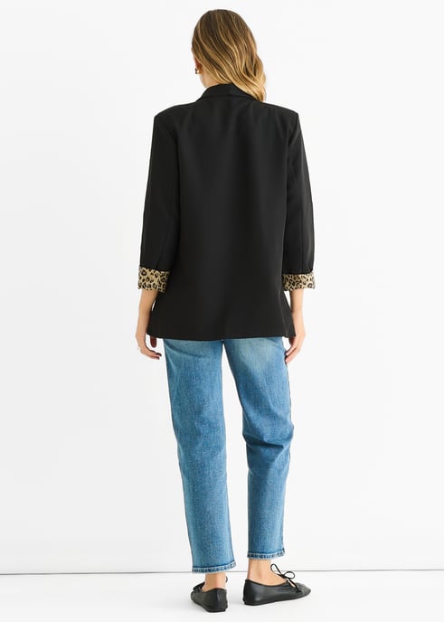 Contrasterende blazer van rand tot rand - Image 4