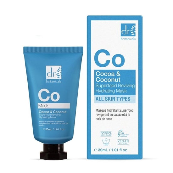Dr. Botanicals Cocoa & Coconut Anti-Ageing Superfood Reviving Hydrating Mask 30ml for Fine Lines, Wrinkles, Dryness - Image 1