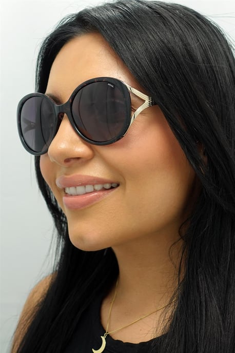 INVU Round Womens Dark Tortoise Purple Demi Gold Purple Polarized B2117 - Image 5