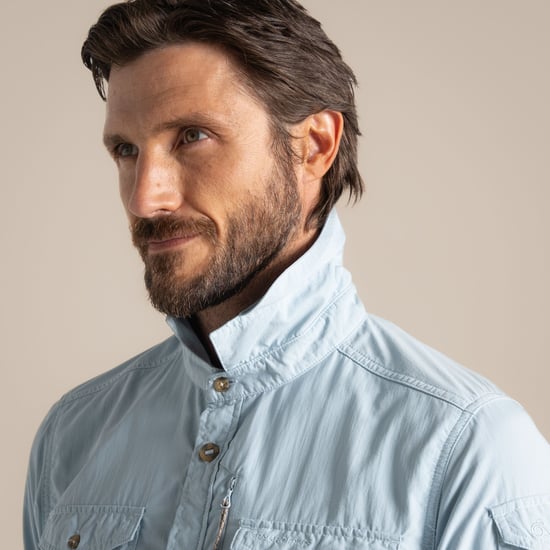 Craghoppers Mens Adventure III Nosilife Long-Sleeved Shirt (Niagara Blue) - Image 6