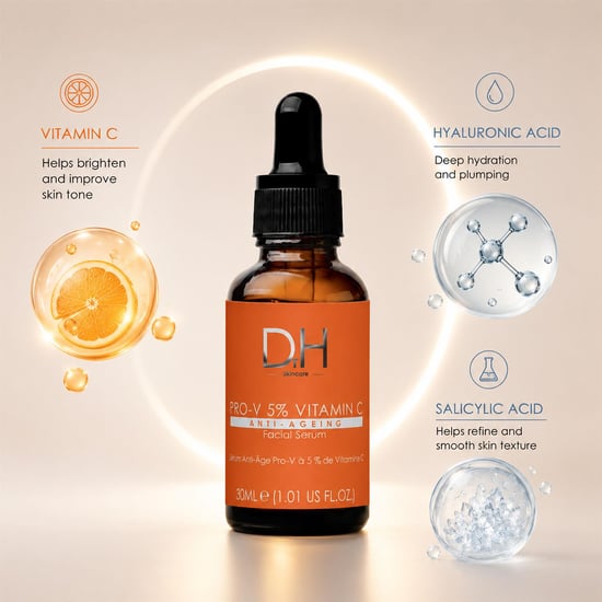 Dr H Pro-V 5% Vitamin C Anti-Ageing Facial Serum 30ml for Acne, Blemishes, Large Pores, Brightening - Image 3
