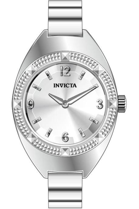 Invicta Mini Ring Horloge 50640 Dameshorloge - Quartz Uurwerk - Roestvrij Staal met Zilveren Wijzerplaat - 20 mm - Image 1