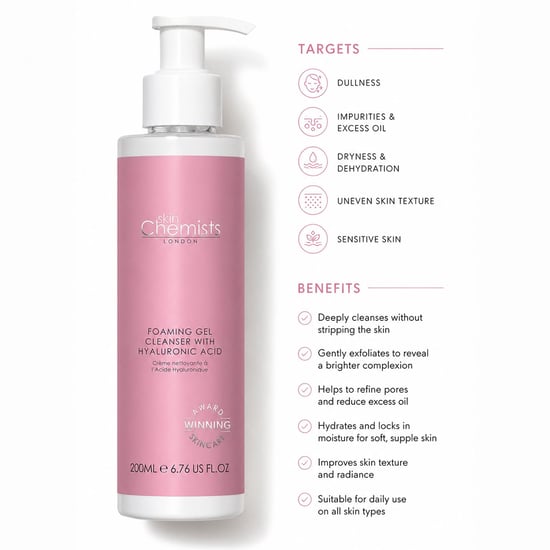 skinChemists Anti-aging schuimende reinigingsgel met hyaluronzuur 200 ml - Image 5