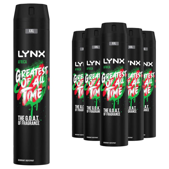 Lynx XXL Africa 48-Hour High Definition Fragrance Body Spray Deodorant, 6x250ml - Image 1
