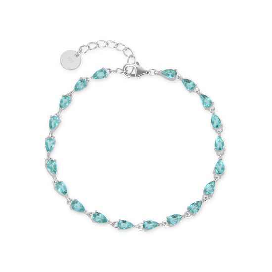 Luxenter armband, 925 sterling zilver, muanyala en smaragd kubieke zirkonia, gerhodineerd afgewerkt - Image 3