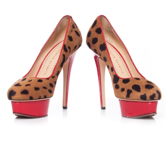 Charlotte Olympia leopardmönstrade Polly-pumps i ponnyskinn. - Image 4