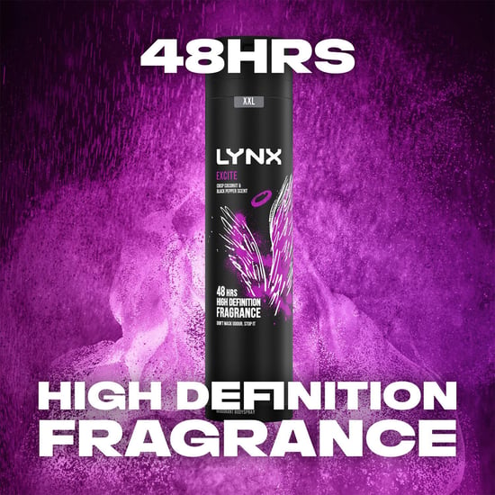 Lynx XXL Aerosol Deodorant Body Spray Excite 48H Protection 250ml, 36Pack - Image 2