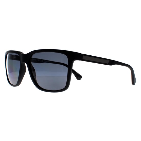 Emporio Armani Rechthoekige Heren Rubber Zwart Grijs Gepolariseerd EA4047 - Image 2