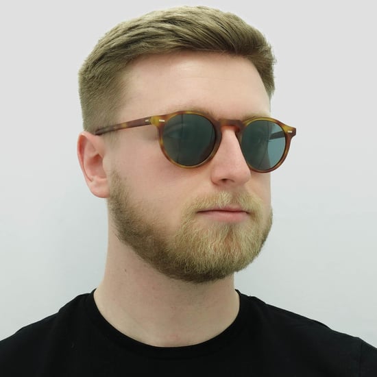 Oliver Peoples Round Mens Semi Matt Havana Indigo Photochromic Sunglasses - Image 5