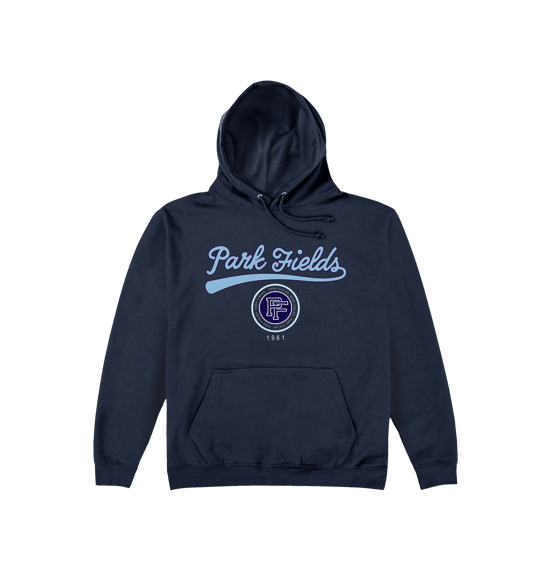 Script Navy Hoodie - Image 1