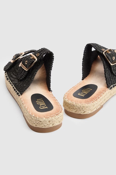 Faith: Elissa Textured Double Buckle Footbed Sandals - Image 4