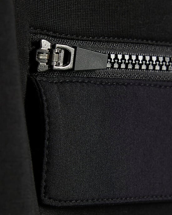 River Island Mens Shorts Black Premium Regular Fit Nylon Pocket Zip - Image 5