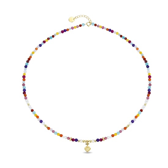 Luxenter Sterling Zilver 925 collier met Veelkleurig Kristal afgewerkt in 18K geelgoud - Nymox - Image 3