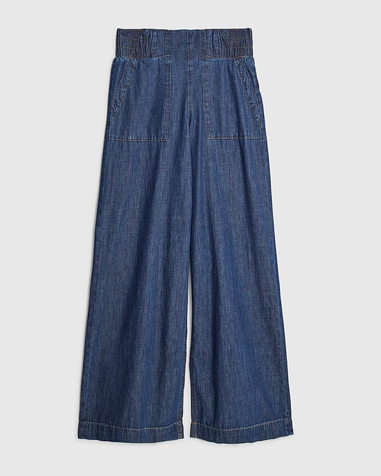 River Island Womens Wide Leg Jeans Blue Pull On - Image 6
