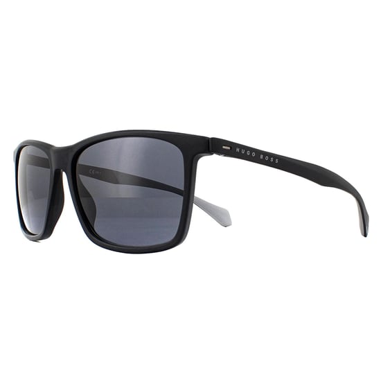 Hugo Boss Rectangle Mens Matte Black Grey Sunglasses - Image 2