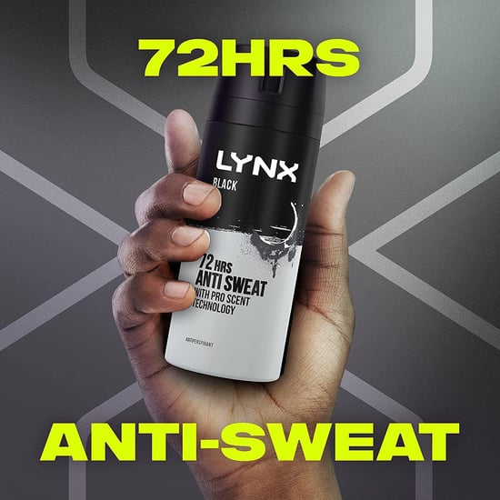 6 Pack Lynx 72Hour Sweat Protection Anti-Perspirant Deodorant, 150 ml[Black] - Image 3