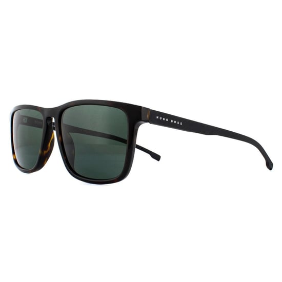 Hugo Boss Square Mens Dark Havana Green Sunglasses - Image 2