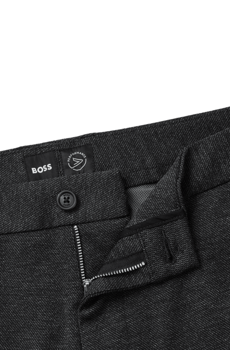 Men's Hugo Boss Slim-Fit Trousers in Black - Image 2