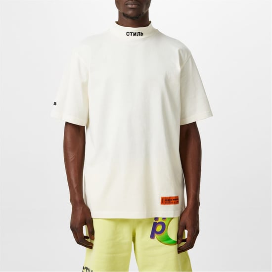 Men's Heron Preston Heron Ss Tneck Ctnmb in White/Black - Image 1