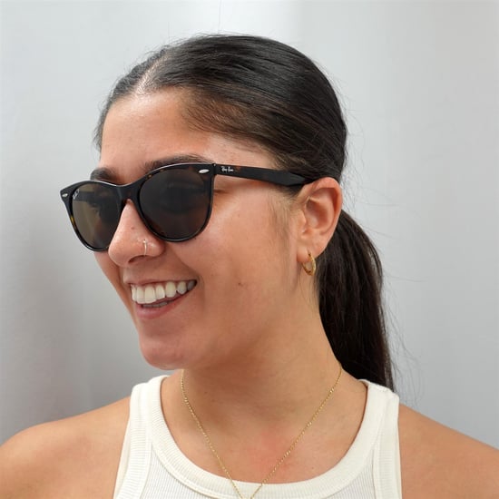 Ray-Ban Sunglasses Wayfarer II RB2185 902/57 Striped Havana Brown Polarized - Image 6