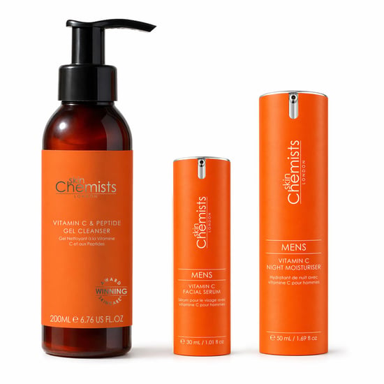 skinChemists Bright Skin Vitamin C Men's Routine Set for Acne, Blemishes, Large Pores, Brightening - Image 1