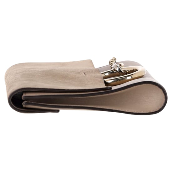 Chloé Faye Clutch Bag in Grey Suede - Image 3