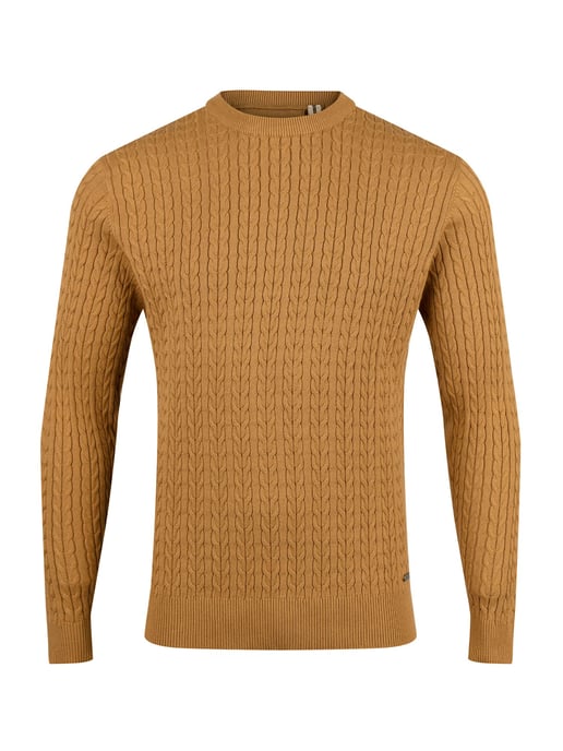 Luke 1977 Men's The Hamptons Textured Knitted Jumper in Yellow - Image 1