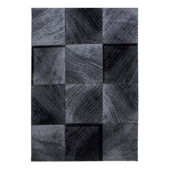 Muratap Plus vloerkleed laagpolig tapijt woonkamer grijs / zwart- 80x150 cm - Image 5