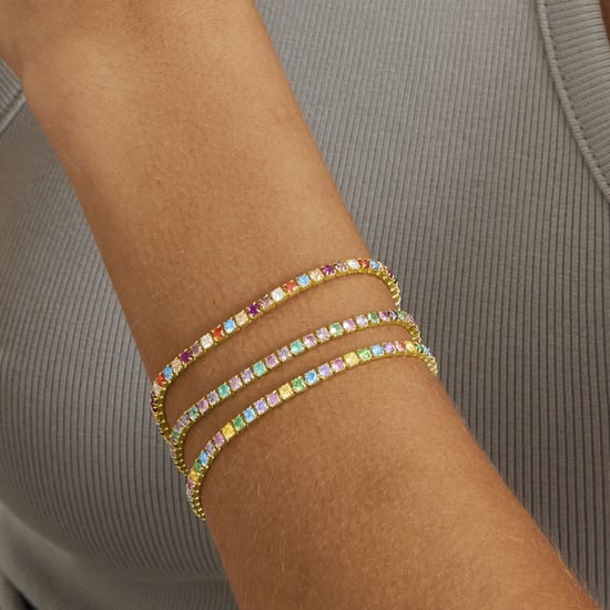 Luxenter 925 Sterling zilveren armband met multicolour zirkonia afgewerkt in 18K geel goud - Tahu - Image 4