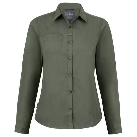 Craghoppers Dames/dames Expert Kiwi Shirt met lange mouwen (Donker ceder groen) - Image 2