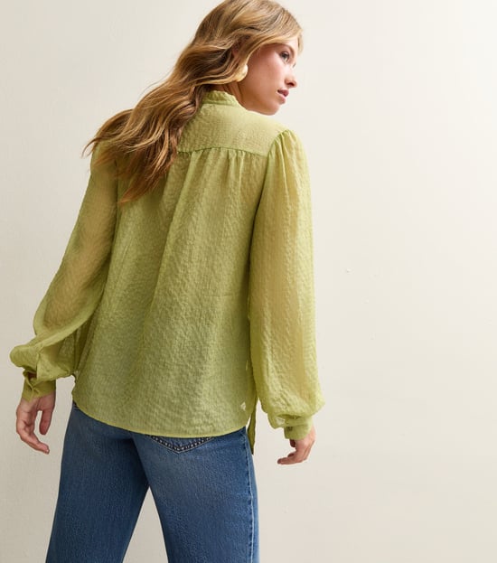 Groene top met strik en lange mouwen - Image 4