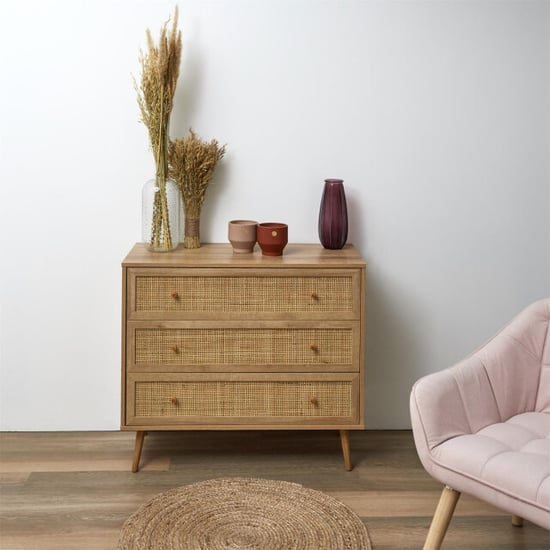 Home Deco Factory Ladekast bali met rattan voorzijde buffetkast 90x39x79 cm - - Image 6