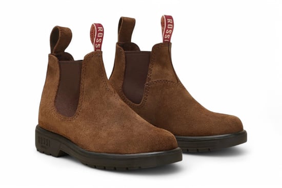 Rossi 303 Endura Rustic Brown Suede Leather Chelsea Boots - Image 3