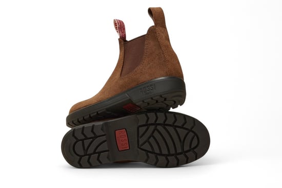 Rossi 303 Endura Rustic Brown Suede Leather Chelsea Boots - Image 4