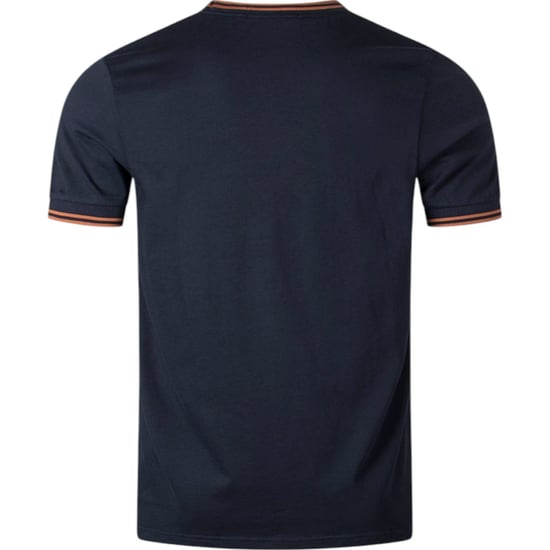 Fred Perry Twin Tipped T-Shirt In Navy - Image 3