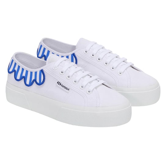 Superga Unisex Adult 3740 Leggera Umbrella Platform Trainers (Dazzling Blue/White) - Image 3