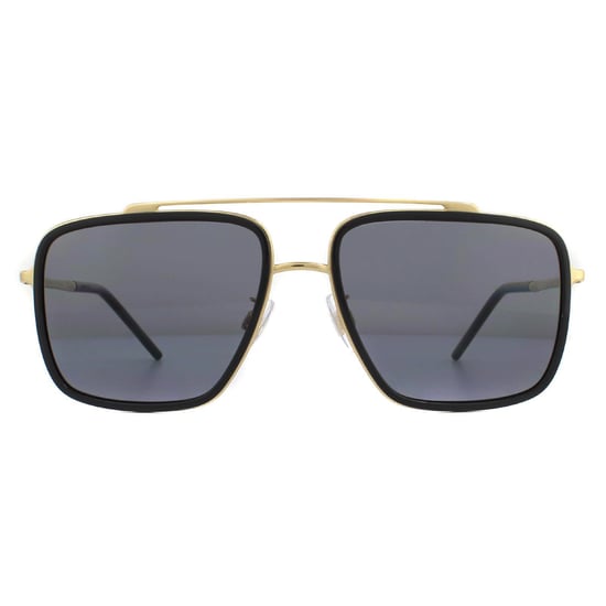 Dolce & Gabbana Sunglasses DG2220 02/81 Gold and Black Brown Gradient Polarized - Image 1