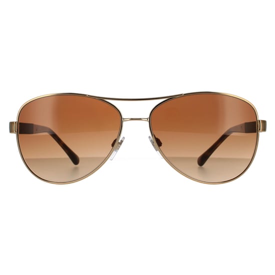 Burberry Aviator Womens Gold Brown Brown Gradient Sunglasses - Image 1