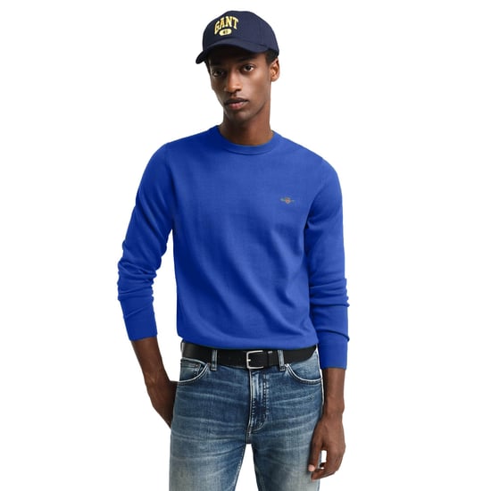 Gant Classic Cotton C-Neck Knitted Jumper - Image 4