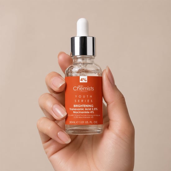 skinChemists Tranexamic Acid 2.5%, Niacinamide 4% Anti-Ageing Brightening Serum 30ml for Large Pores, Uneven Skin Tone - Image 6